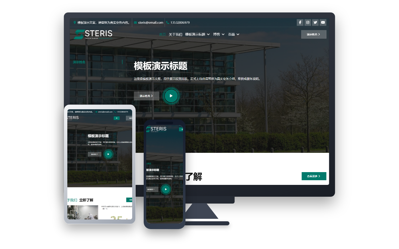 Steris 无尘室设备工程公司网站